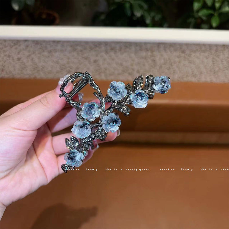 Wholesale Metal Camellia Hair Clip
